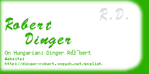 robert dinger business card